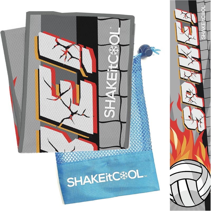 SHAKEitCOOL Original Cooling Towel – Soft, Lightweight, Heat Relief – Perfect for Biking, Running, Yoga, Gym, Gardening – Volleyball - Image 1